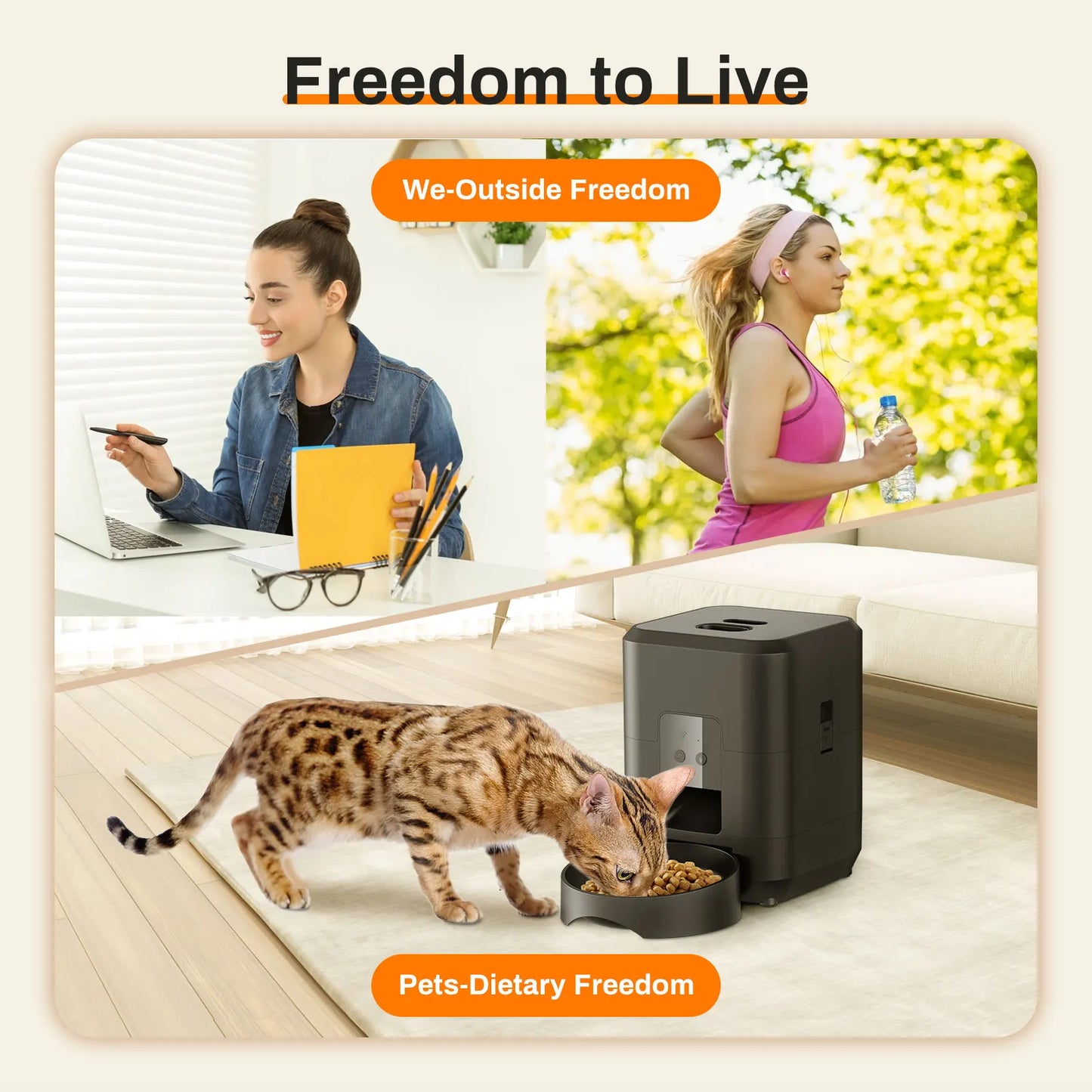 SmartFeeder Pro - Automatic Pet Feeder with WiFi & Portion Control