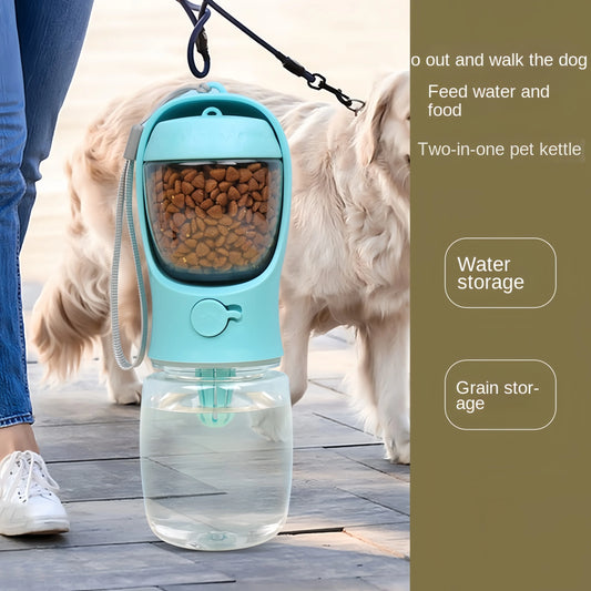 AquaPouch Pro - 3-in-1 Portable Pet Water Bottle & Food Container